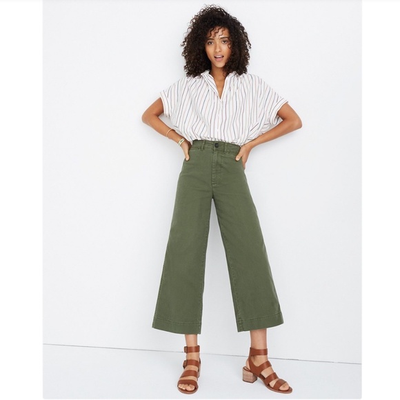 Madewell Pants - Madewell Emmett Wide - Leg Crop Pants Size 25